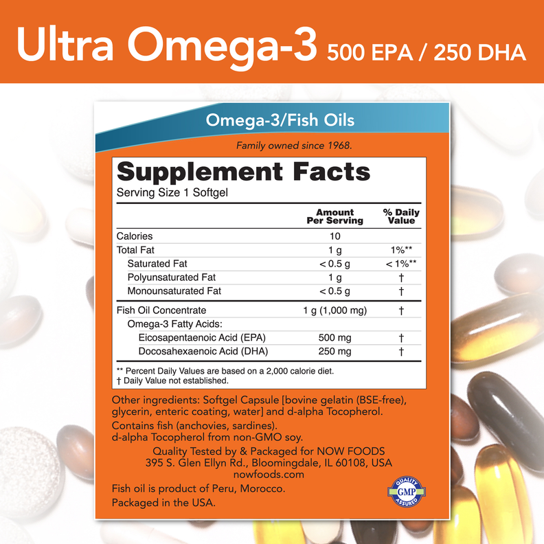 Ultra Omega 3 - 500 EPA/250 DHA (90 softgels)