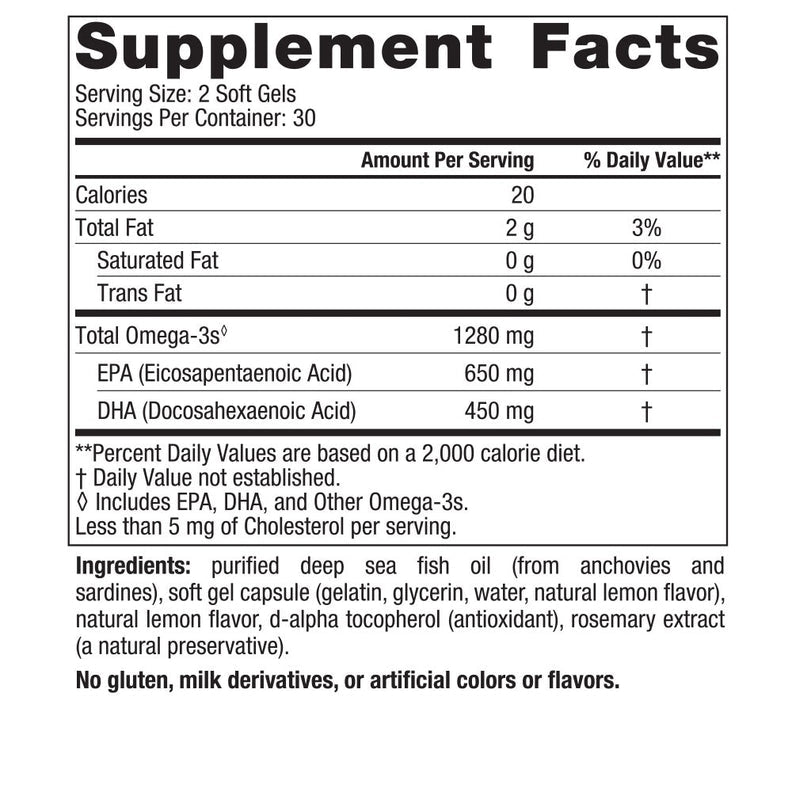 Ultimate Omega 650 EPA/450 DHA (60 softgels)