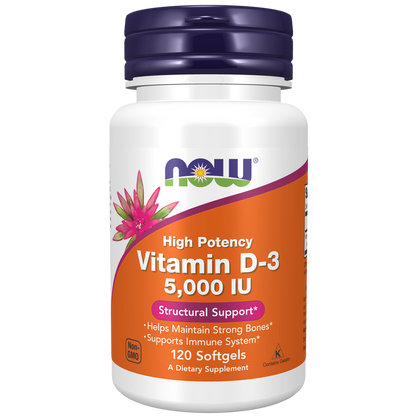 Vitamina D3 - 5,000 IU (120 softgels)